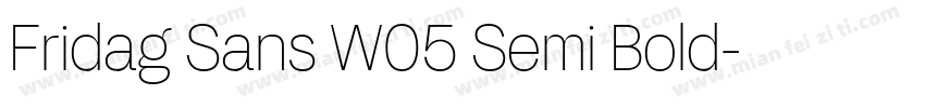 Fridag Sans W05 Semi Bold字体转换